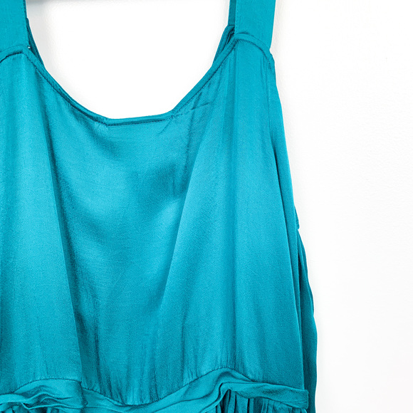 Maeve Beautiful Blue Cold Shoulder Long Sleeve Button-Down Top - Picture 4 of 12